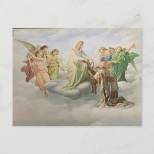 Dam vid berget Carmel St. Simon Lagrar Scapular Helg Vykort