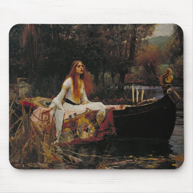 Dam vid färgen Shallot Pre-Raphaelite Painting Musmatta (Framsidan)