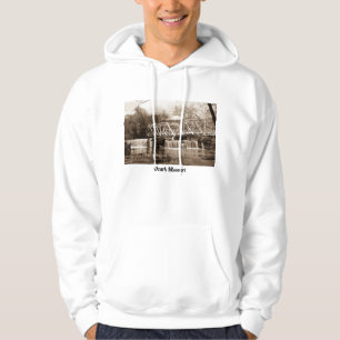 Dam vid Finley River Sepia Hoodie