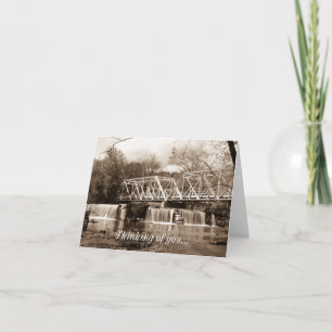 Dam vid Finley River Sepia Tankar på ditt kort