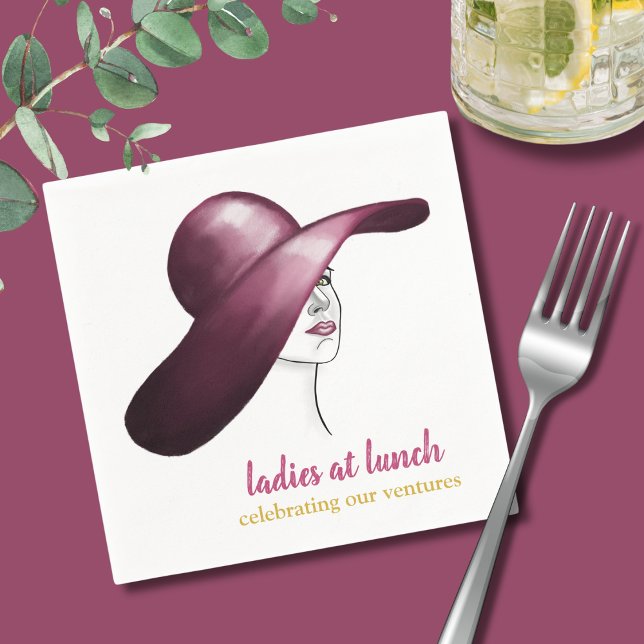 Dam vid Lunch - Chic- och Elegant-händelse Pappersservett (Skapare uppladdad)