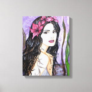 Dam vid Sjö färgen på mjölskiffer Canvastryck