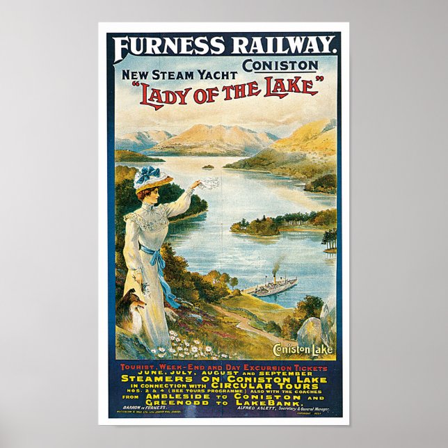Dam vid Sjö ~ Furness Railway Poster (Framsidan)