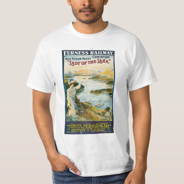 Dam vid Sjö ~ Furness Railway Tee Shirt (Framsida)