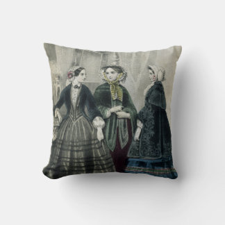 Dam Vintage Victorian Fashionable Woman Kudde