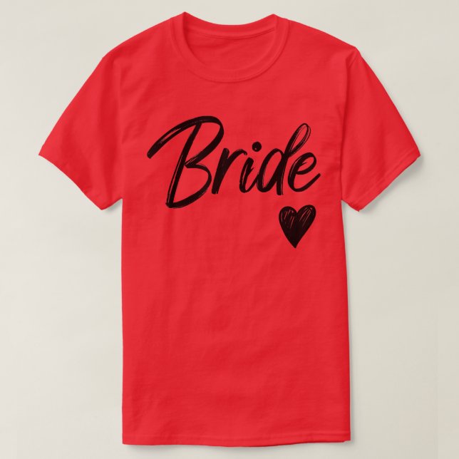Dam Vit Brud Fästman Bröllop Möhippa Par T Shirt (Design framsida)