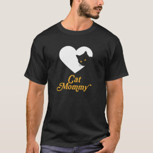 Dam Vit Kärlek Hjärtans Katt Mamma För Flickor & K T Shirt