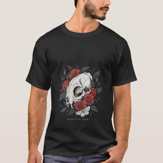 Dam Vulture Kultur Katt Skalle Memento Mori Goth T Shirt