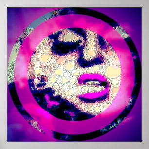 Dam W/Attitude florescent Abstrakt Art Decor Poster