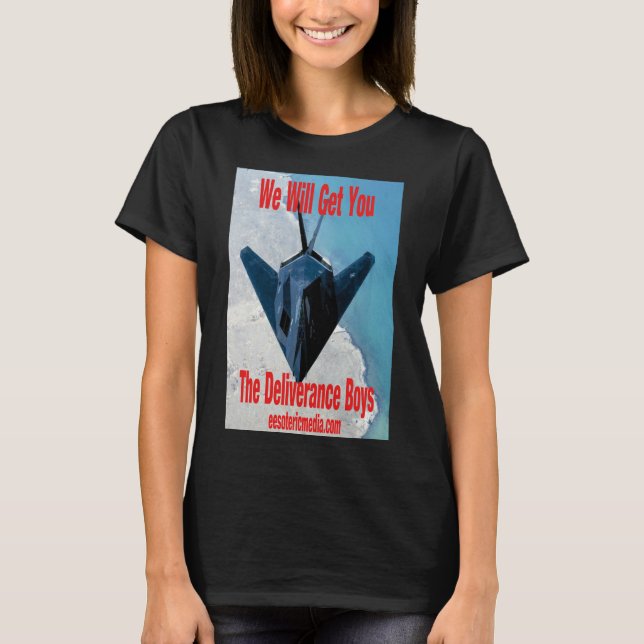 Dam "We Will Get You" svart t-shirt (Framsida)