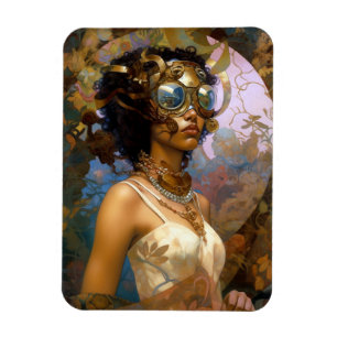 Dam Wearing Goggles Black Fantasy Sci-Fi Magnet