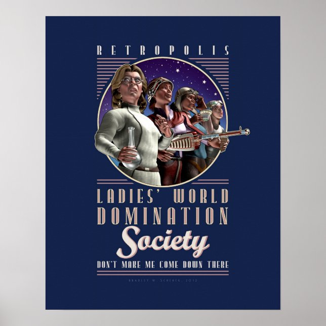 Dam World Domination Society poster (16 x 20 tum) (Framsidan)