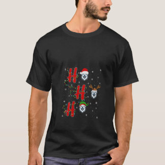 Dam Xmas-ljus HO HO HO Great Pyrenees Hund Rolig T Shirt