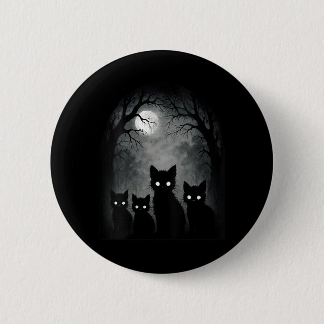 Dam Y Söt Kattungar Katter Alt Goth Nge Skräck Knapp (Framsida)