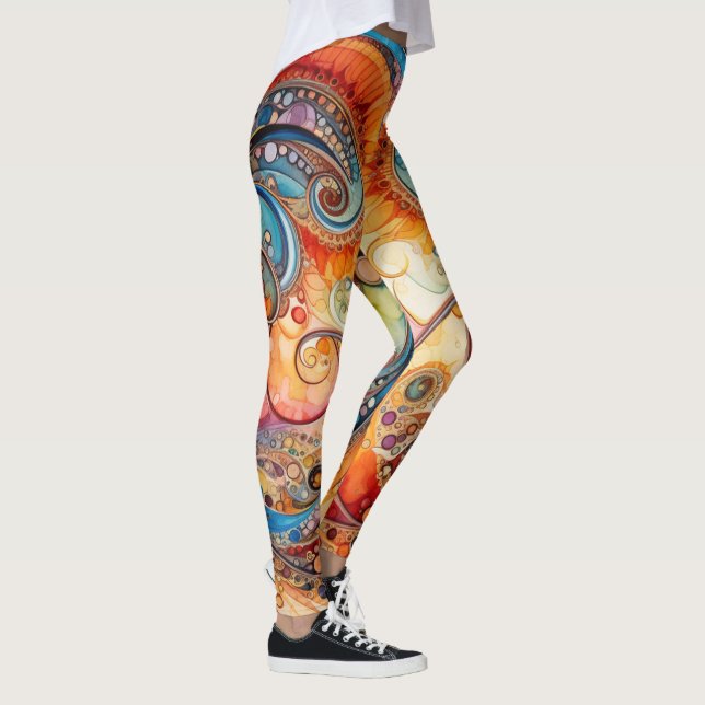 Dam-yogakläder med konst leggings (Höger)