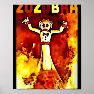 Dam Zozobra Fiestas De Sante Fe New Mexico Gammal Poster