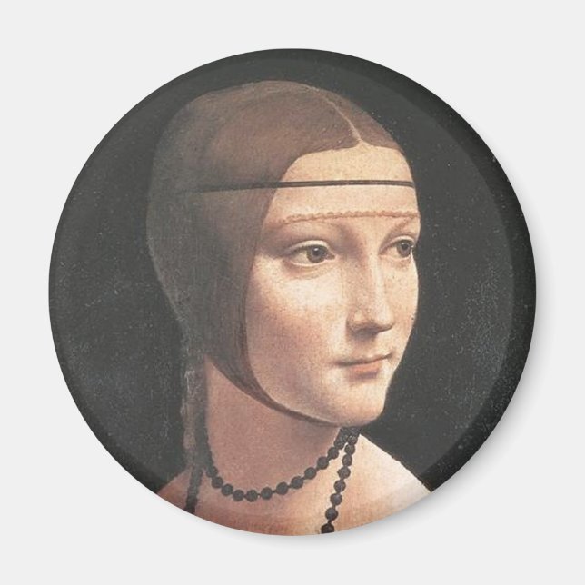 Dama con ermellino Da Vinci Fine Art Magnet (Framsidan)