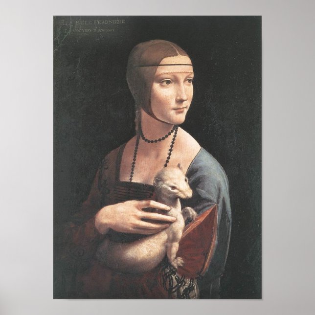 Dama con ermellino Da Vinci Fine Art Poster (Framsidan)