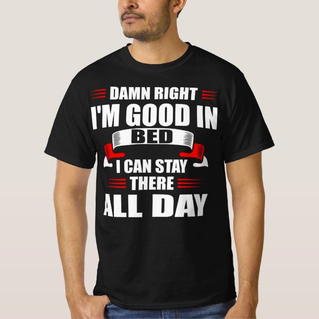 Daman Höger Bra Bed Stanna hela dagen T Shirt (Framsida)