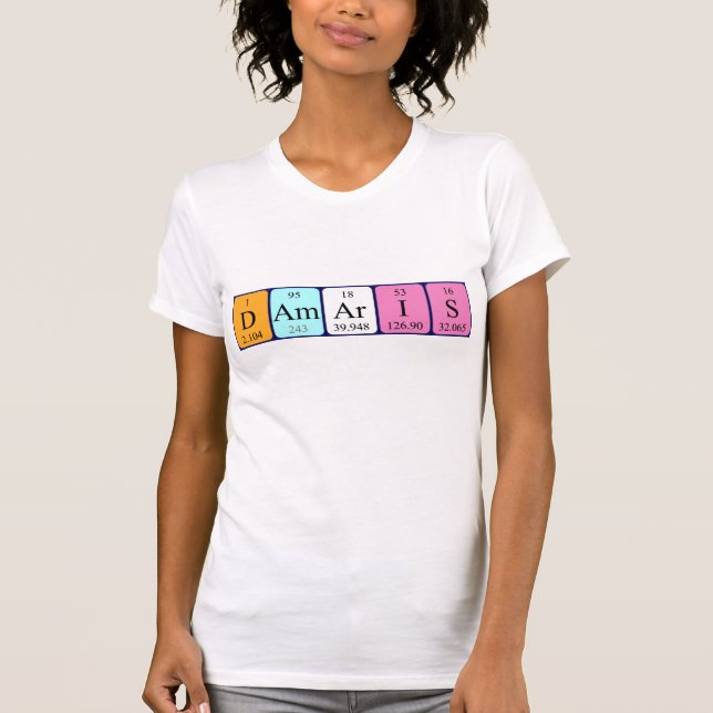 Damaris Periodisk skjorta bord namn T Shirt (Framsida)
