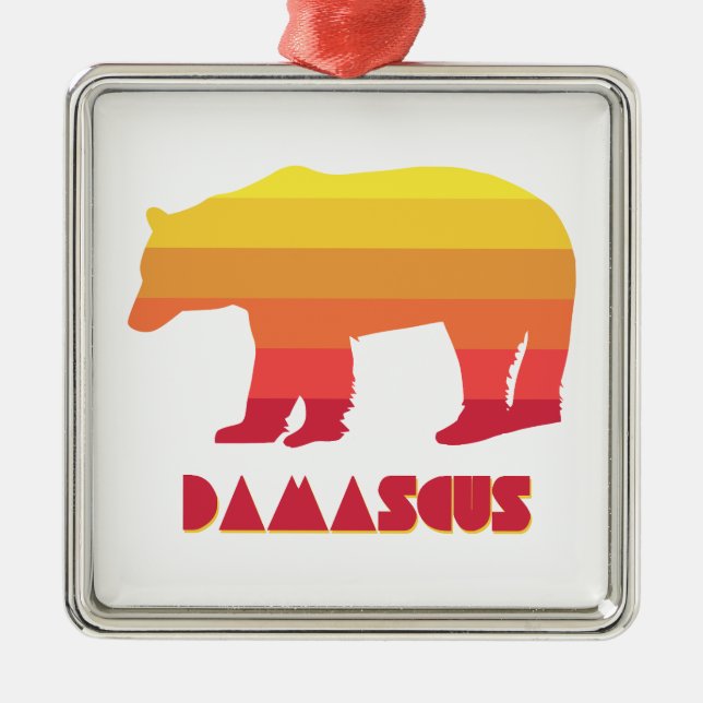 Damascus Virginia Rainbow Bear Julgransprydnad Metall (Framsidan)