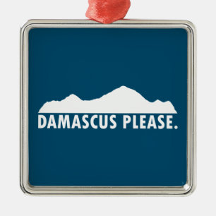 Damascus Virginia, snälla Julgransprydnad Metall