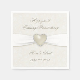 Damask 30-års bröllopsdag Pappersservetter