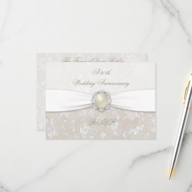 Damask 30:e Bröllop-årsdagen OSA (Fram/Back In Situ)