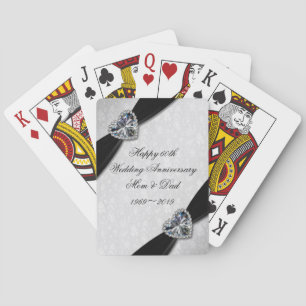Damask 60-årsdagen Bröllop Casinokort