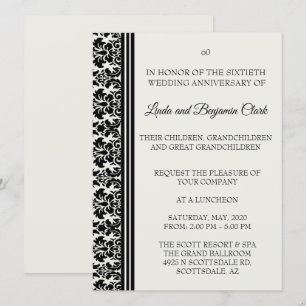 Damask 60-årsjubileum firande inbjudningar