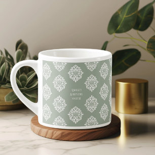 Damask Ambience Blek Olive Espresso Kopp Espressomugg