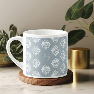 Damask Ambience Cadet Blue Espresso Kopp Espressomugg