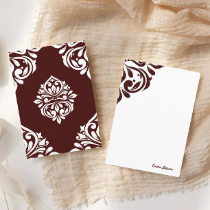 Damask Ambience Regency Burgunder Anteckningskort
