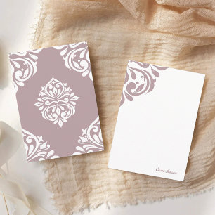 Damask Ambience Tuscany Blek Rosa Anteckningskort