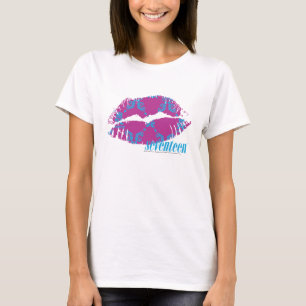 Damask Aqua-Lila Tee