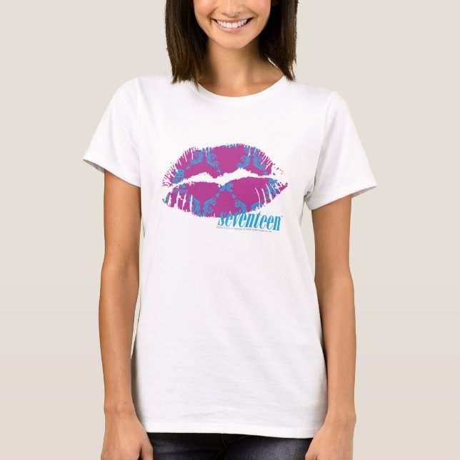 Damask Aqua-Lila Tee (Framsida)