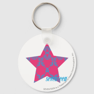 Damask Aqua-Magenta 2 Nyckelring
