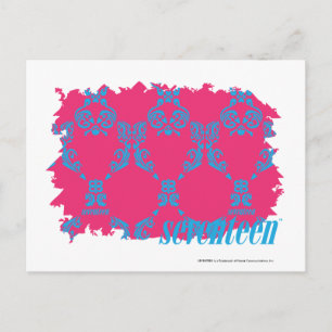 Damask Aqua-Magenta 3 Vykort