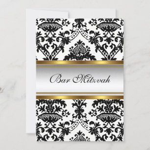 Damask Bar Mitzvah-inbjudan Inbjudningar