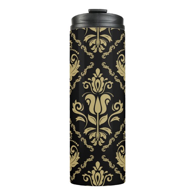Damask Black Guld: Klassiskt ornament. (Framsida)