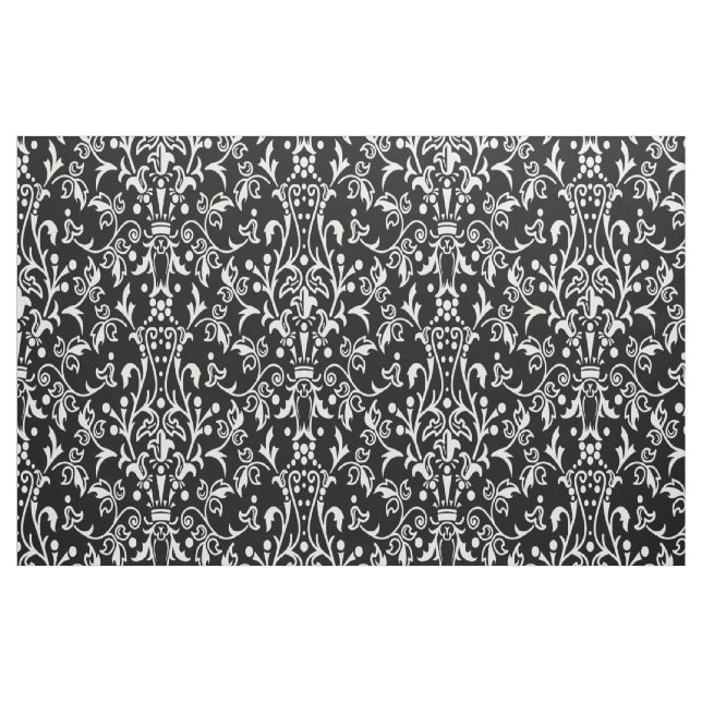 Damask Black & White Tyg (Fat Quarter)