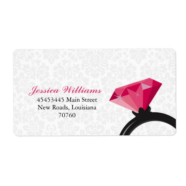 Damask Bling Fraktsedel (Framsidan)