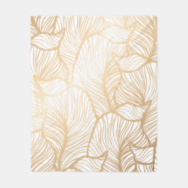 Damask blommigt guld Fleece Blanket