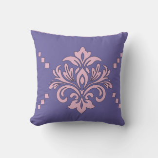 Damask Blommigt Ram Kudde