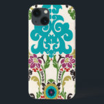 Damask Blommönster Plum Turcos<br><div class="desc">Blommönstren Turkos,  plommon,  grönt och lila möts på en vit bakgrund för att ge liv åt denna dammavla från Erica Vess i juni. Fungerar som en gåva till dig själv,  en vän eller en familjemedlem.</div>