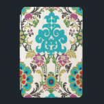 Damask Blommönster Plum Turcos iPad Mini Skydd<br><div class="desc">Blommönstren Turkos,  plommon,  grönt och lila möts på en vit bakgrund för att ge liv åt denna dammavla från Erica Vess i juni. Fungerar som en gåva till dig själv,  en vän eller en familjemedlem.</div>