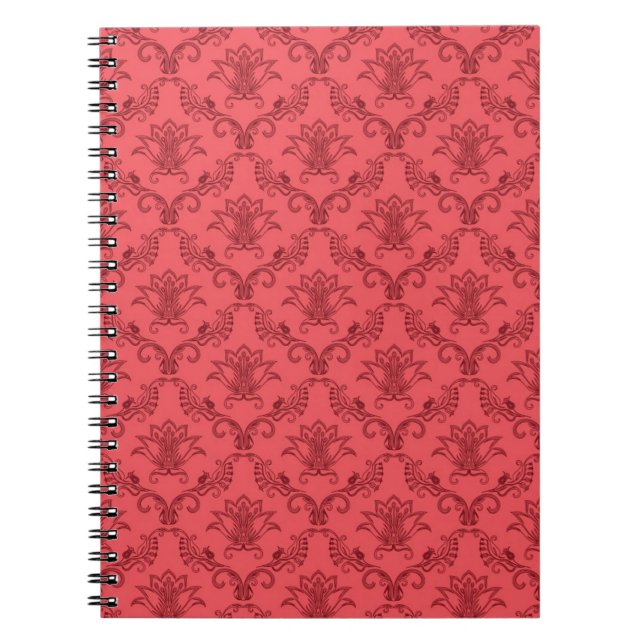 Damask blomster mönster anteckningsbok (Framsidan)