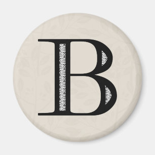 Damask Brev B - Svart Magnet
