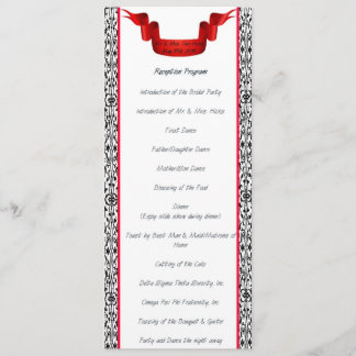 Damask bröllagsmottagningsprogram program