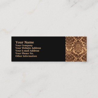 Damask - Brown & beige Mini Visitkort